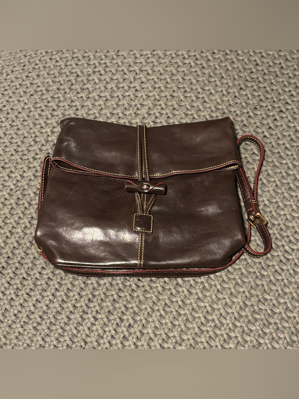 Dooney & Bourke Florentine Leather Toggle Crossbody Bag  Expresso